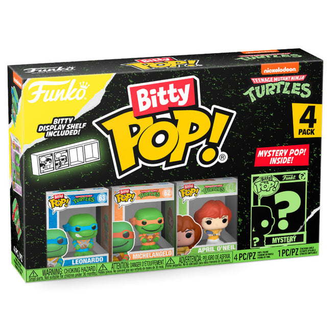 Blister 4 Figuras Bitty Pop Tortugas Ninja Leonardo Hover Image