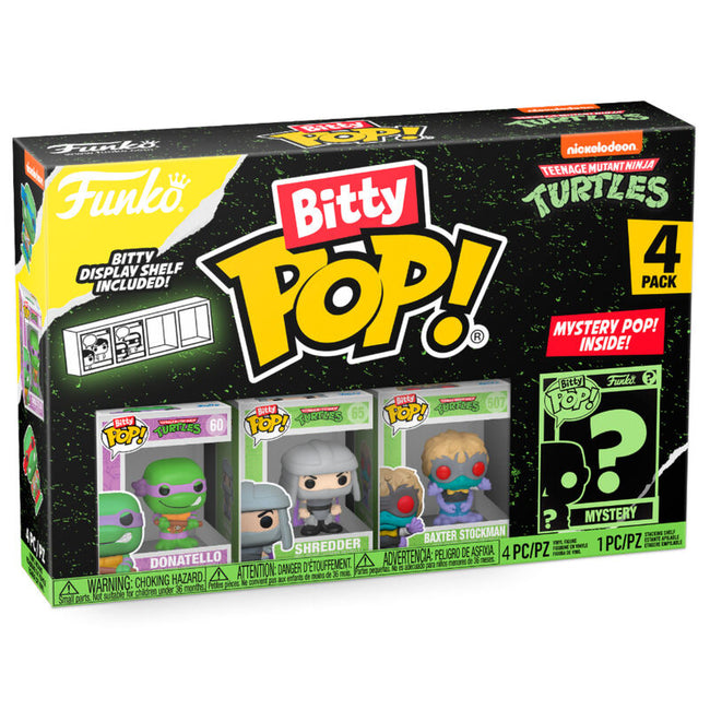 Blister 4 Figuras Bitty Pop Tortugas Ninja Donatello Hover Image