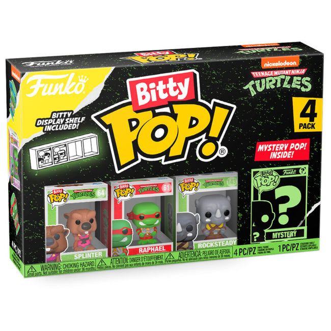 Blister 4 Figuras Bitty Pop Tortugas Ninja Splinter Hover Image