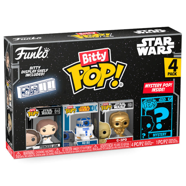 Blister 4 Figuras Bitty Pop Star Wars Leia Hover Image