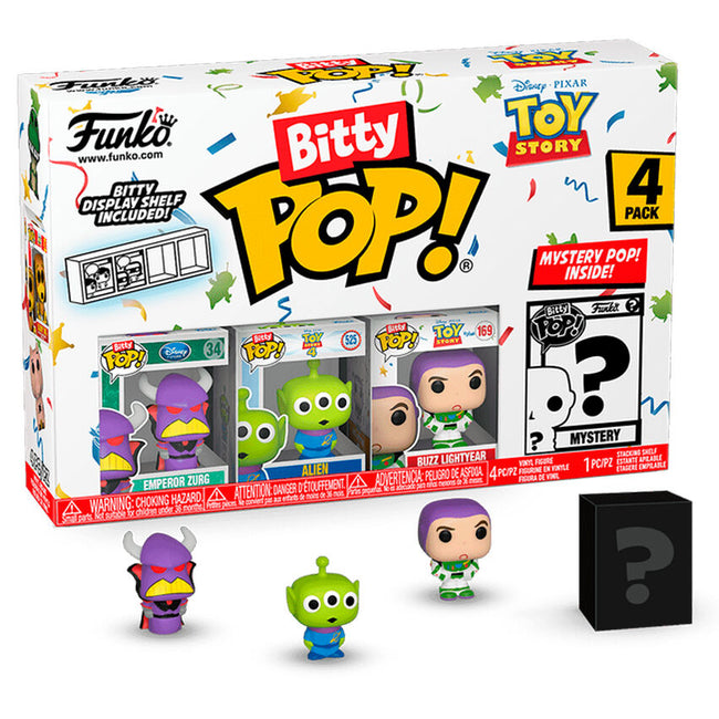 Blister 4 Figuras Bitty Pop Disney Toy Story Zurg Hover Image