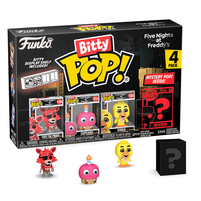 Blister 4 Figuras Bitty Pop Five Nights At Freddys Foxy Hover Image