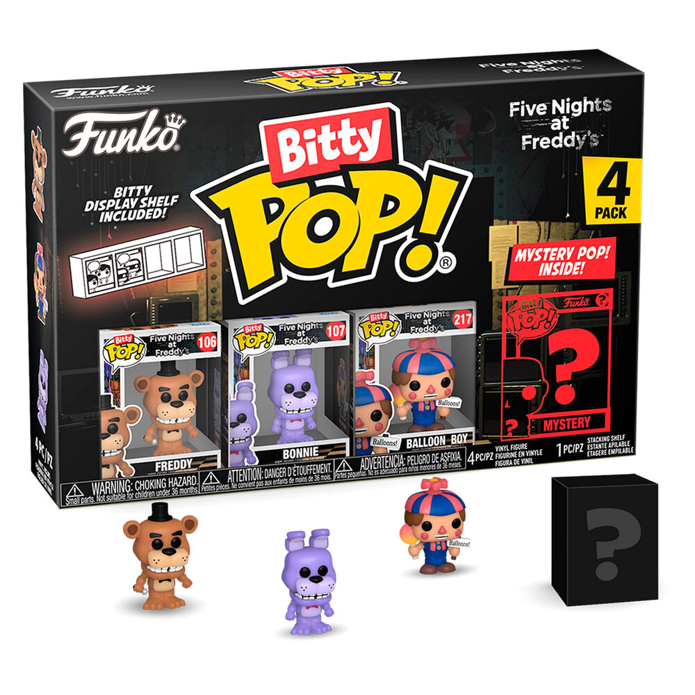 Blister 4 Figuras Bitty Pop Five Nights At Freddys Freddy