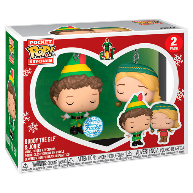 Blister 2 Llaveros Pocket Pop Elf Buddy & Jovie Hover Image
