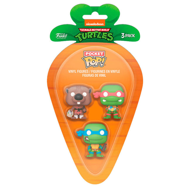 Blister 3 Figuras Carrot Pocket Pop Tortugas Ninja Splinter Hover Image