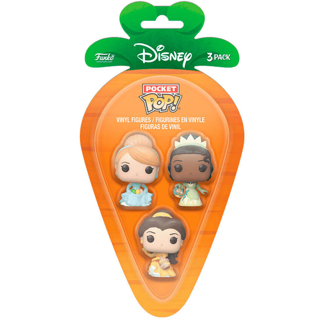 Blister 3 Figuras Carrot Pocket Pop Disney Princesas Cenicie Hover Image
