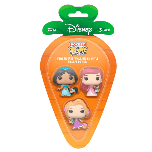 Blister 3 Figuras Carrot Pocket Pop Disney Princesas Rapunze Hover Image