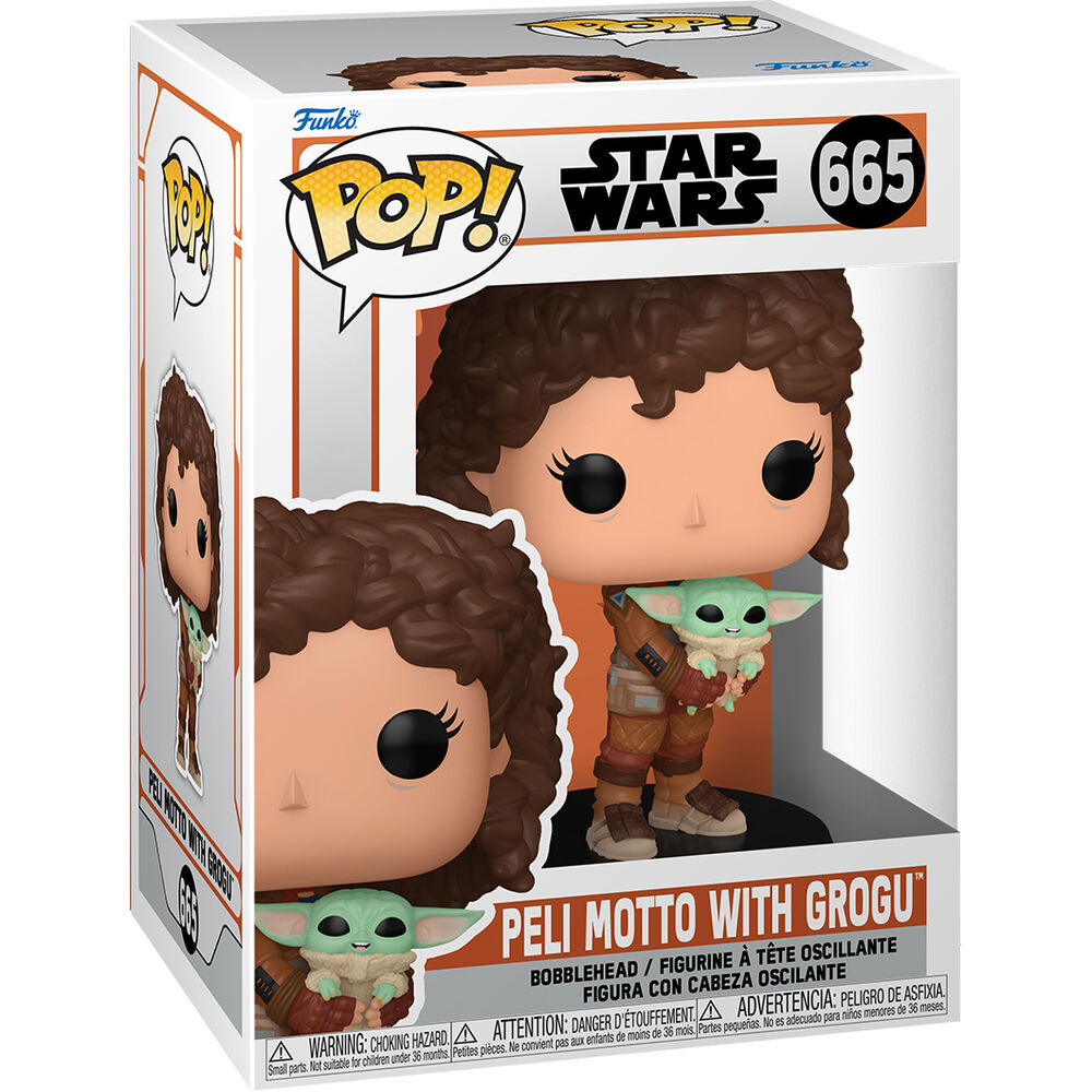 Figura Pop Star Wars Mandalorian 9 Peli Motto With Grogu