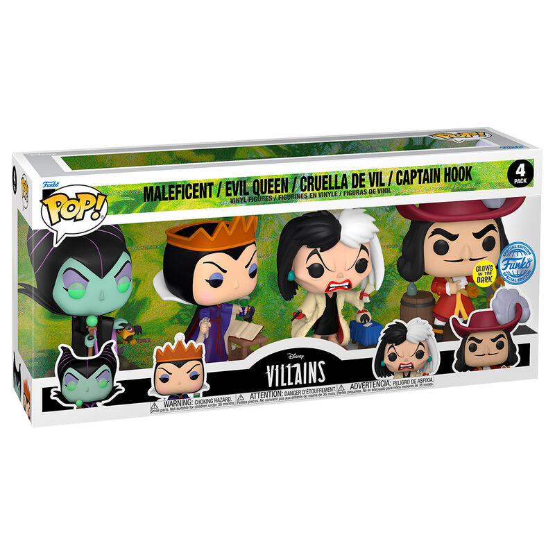 Blister 4 Figuras Pop Disney Villanas