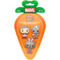 Blister 3 Figuras Carrot Pocket Pop Marvel Guardianes De La