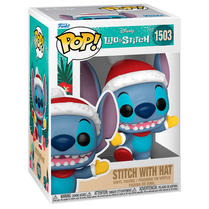 Figura Pop Disney Stitch With Santa Hat