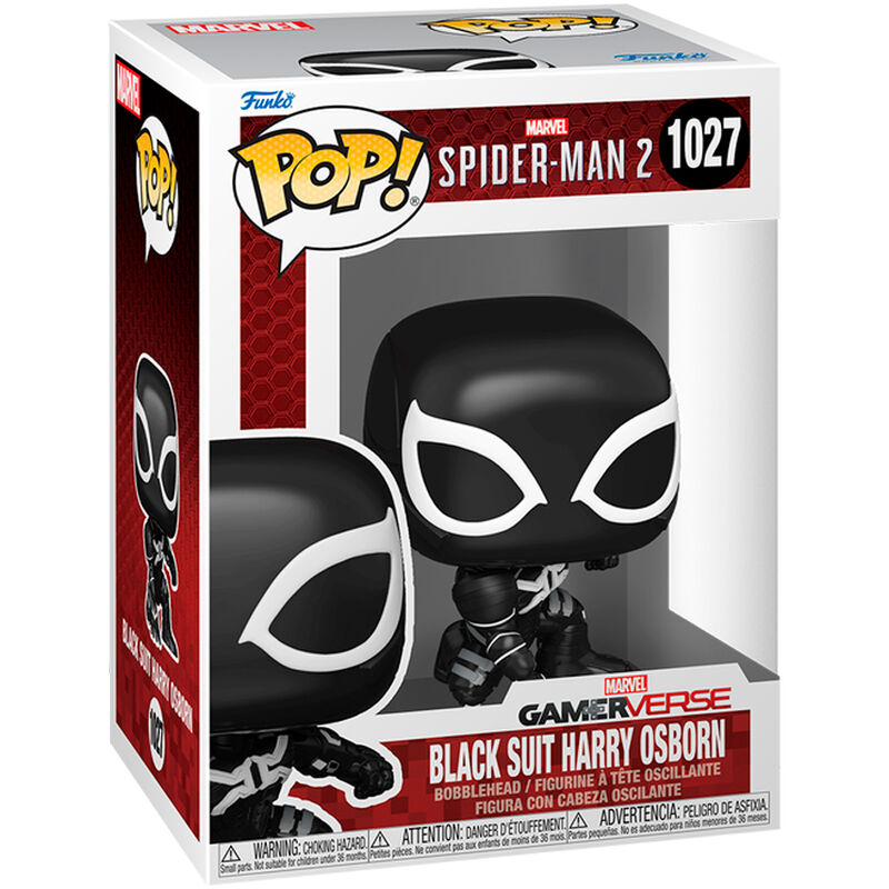 Figura Pop Mavel Spider-Man 2 Black Suit Harry Osborn