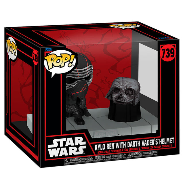 Figura Pop Deluxe Star Wars Kylo Ren With Darth Vader Helmet Hover Image