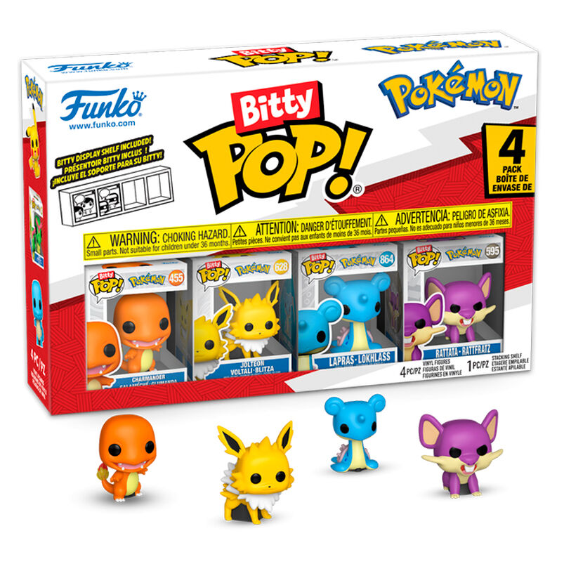 Blister 4 Figuras Bitty Pop Pokemon Charmander