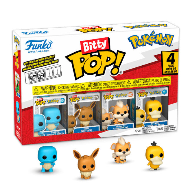 Blister 4 Figuras Bitty Pop Pokemon Squirtle Hover Image