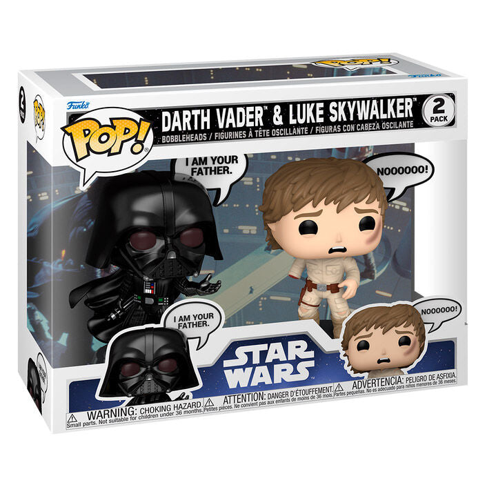 Blister 2 Figuras Pop Star Wars Darth Vader & Luke Skywa