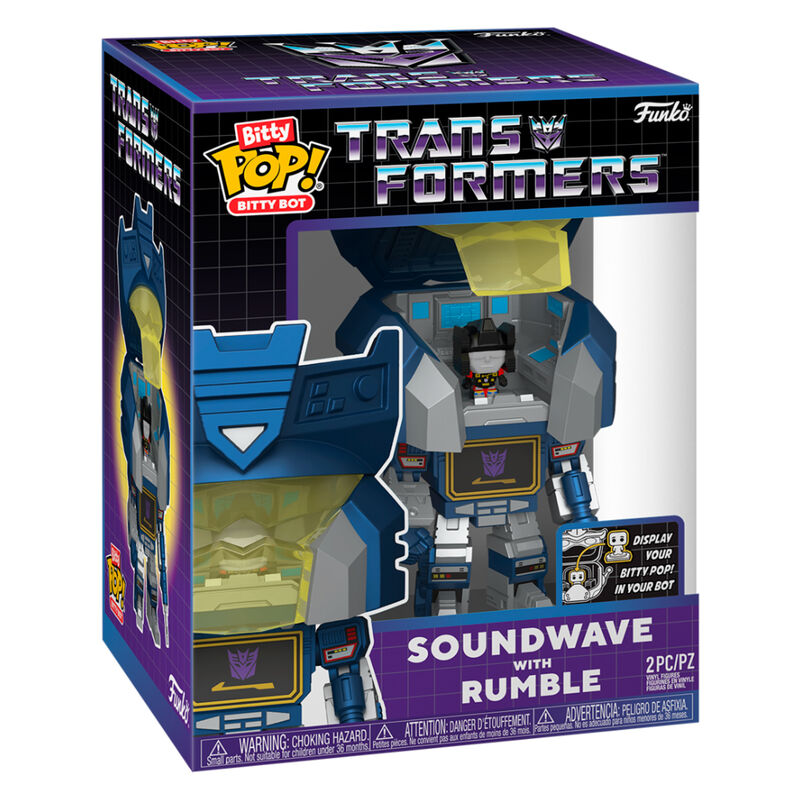 Figura Bitty Bots Transformers Soundwave With Rumble