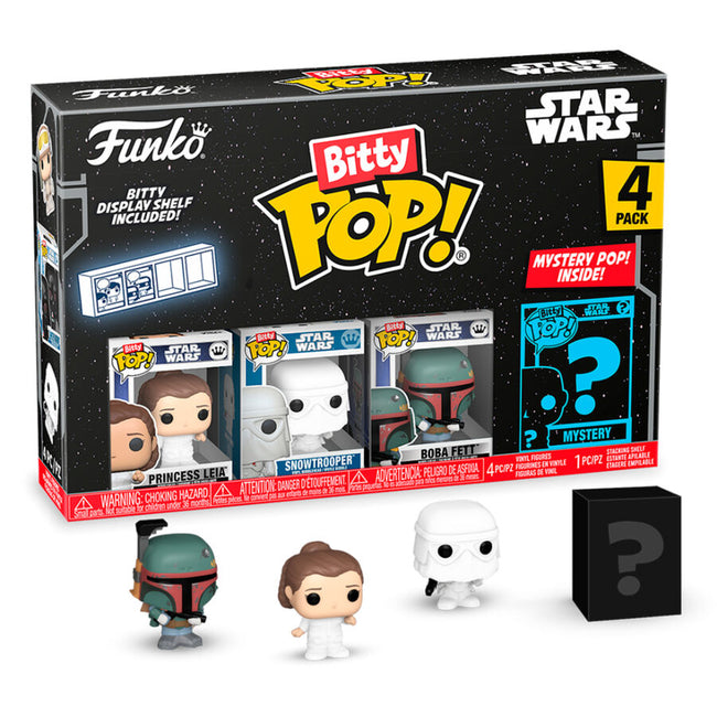 Blister 4 Figuras Bitty Pop Star Wars Leia Hover Image