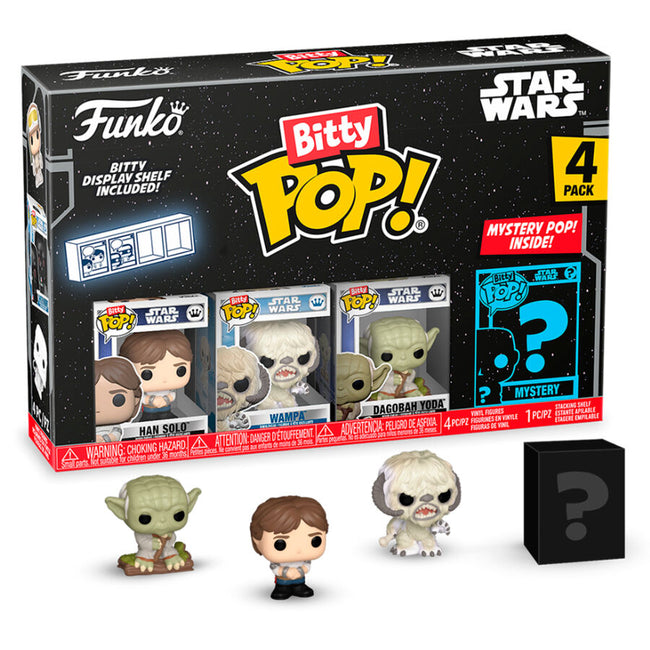 Blister 4 Figuras Bitty Pop Star Wars Han Hover Image