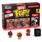 Blister 4 Figuras Bitty Pop Marvel Deadpool Dinopool