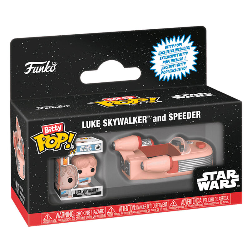 Figura Bitty Pop Rides Star Wars Luke Skywalker And Speeder