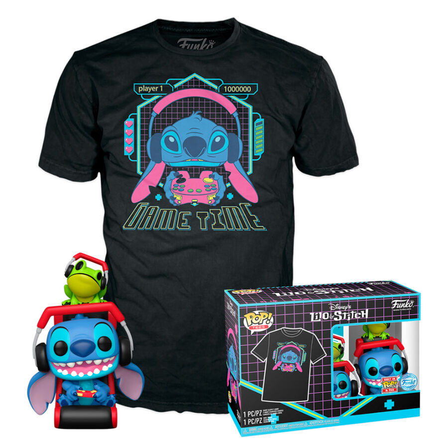 Set Figura Pop & Tee Disney Stitch Gamer Stitch With Fro