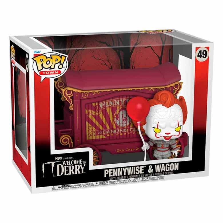 Figura Pop Town It Welcome To Derry Pennywise & Wagon