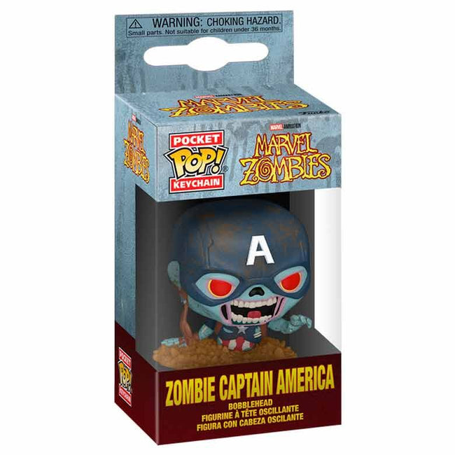 Llavero Pocket Pop Marvel Zombies Zombie Capitan America Hover Image