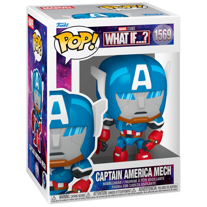 Figura Pop Marvel What If..? Capitan America Mech
