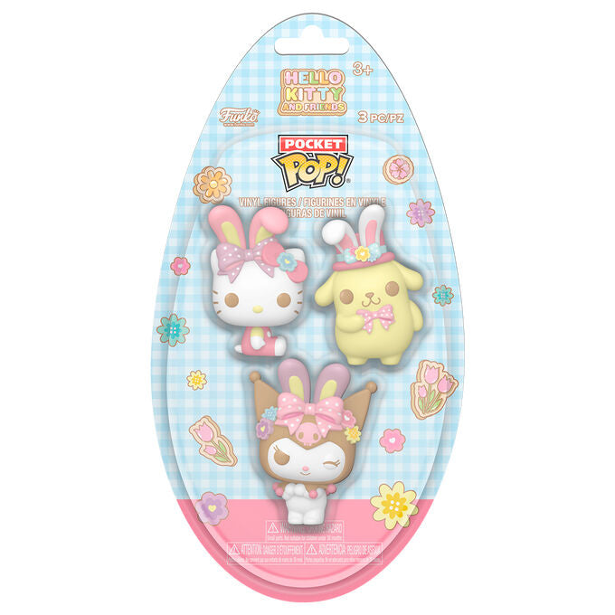 Blister 3 Figuras Pocket Pop Egg Hello Kitty And Friends