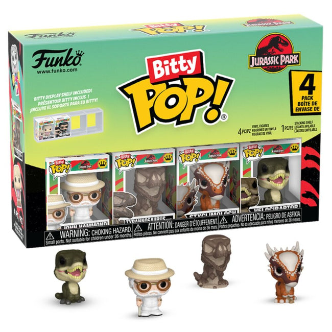 Blister 4 Figuras Bitty Pop Jurassic Park Raptor Hover Image