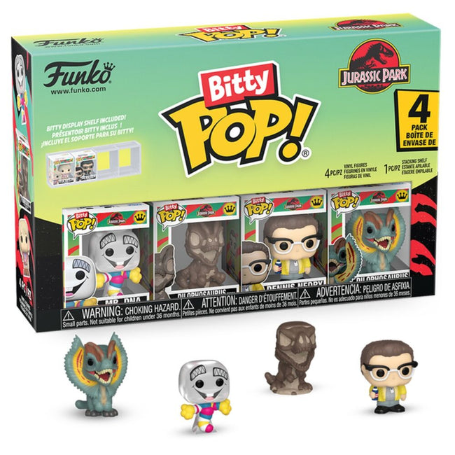 Blister 4 Figuras Bitty Pop Jurassic Park Mr. Dna Hover Image