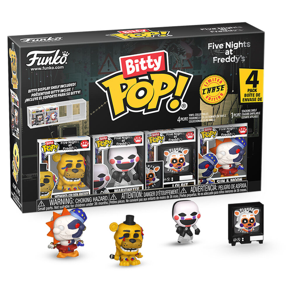 Blister 4 Figuras Bitty Pop Five Nights At FreddyS Edicion