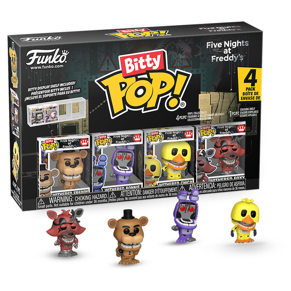 Blister 4 Figuras Bitty Pop Five Nights At FreddyS