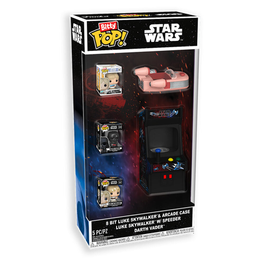 Figura Bitty Pop Star Wars 8 Bit Luke Skywalker & Arcade Cas