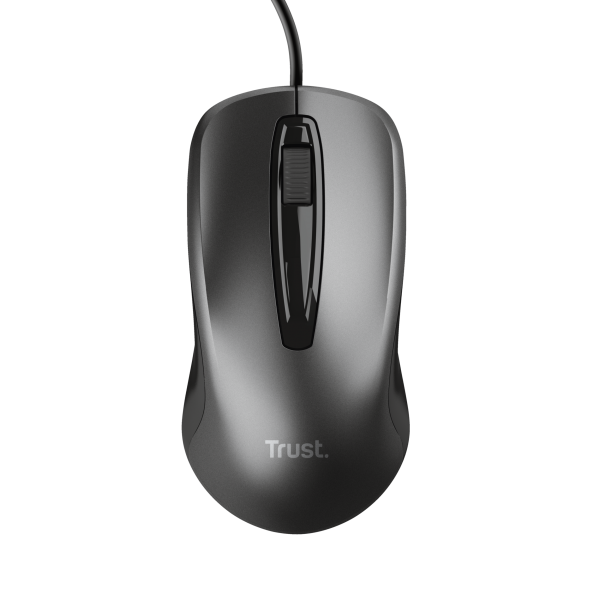 MOUSE TRUST BASICS USB 3 BOTONES Y RUEDA DESPLAZAMIENTO 1200DPI COLOR NEGRO 24657 Main Image