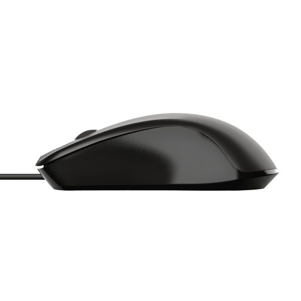 MOUSE TRUST BASICS USB 3 BOTONES Y RUEDA DESPLAZAMIENTO 1200DPI COLOR NEGRO 24657