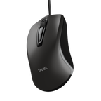 MOUSE TRUST BASICS USB 3 BOTONES Y RUEDA DESPLAZAMIENTO 1200DPI COLOR NEGRO 24657