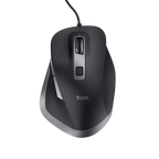 Mouse Trust Fyda Con Cable, 6 Botontes, Rueda Desplazamiento 5000dpi Negro 24728
