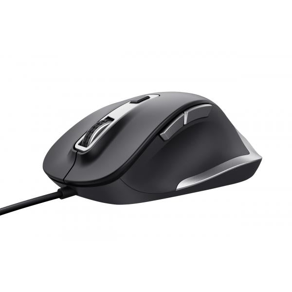 Mouse Trust Fyda Con Cable, 6 Botontes, Rueda Desplazamiento 5000dpi Negro 24728 Hover Image