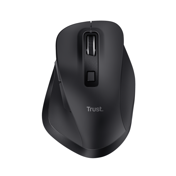 MOUSE TRUST FYDA WIRELESS RECARGABLE CON FORMA CURVA NEGRO.24727