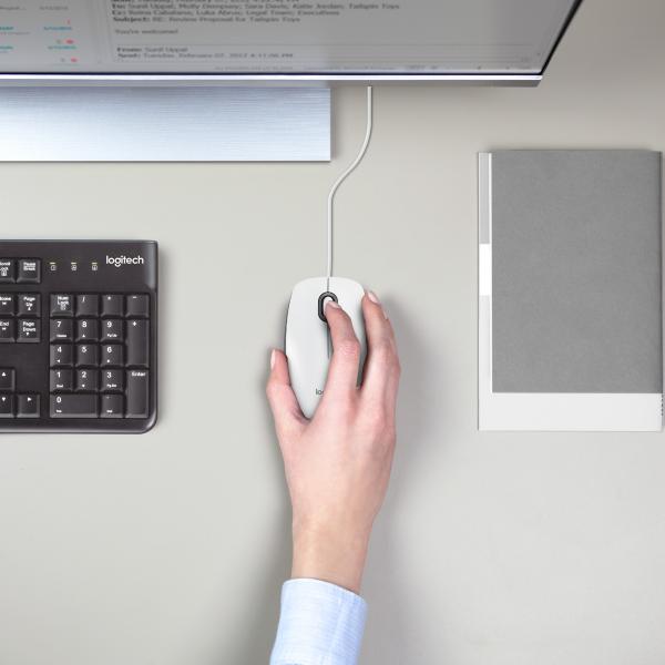 Logitech M100 USB 1000 DPI Blanco