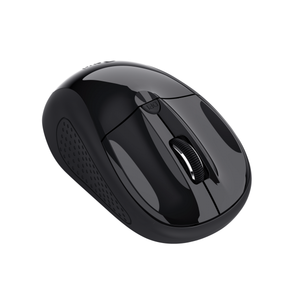 Mouse Trust Wireless Basics 4 Botones Y Rueda Desplazamiento 800-1600dpi Color Negro 24658