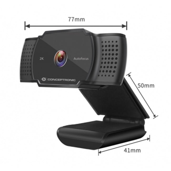 Webcam 2k Conceptronic Amdis02b 5mp - Usb - 3.6mm - 30 Fps - Angulo Vision 72 - Enfoque Automatico - Microfono Integrado Main Image