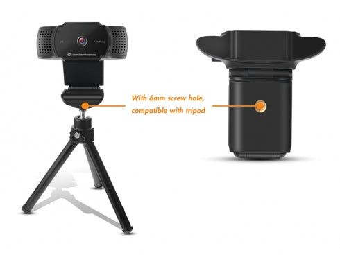 Webcam 2k Conceptronic Amdis02b 5mp - Usb - 3.6mm - 30 Fps - Angulo Vision 72 - Enfoque Automatico - Microfono Integrado