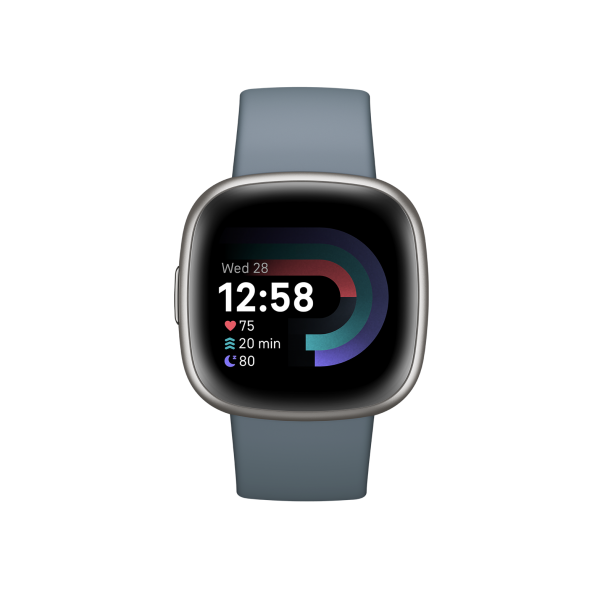 Fitbit Versa 4 Platino - Reloj inteligente con GPS