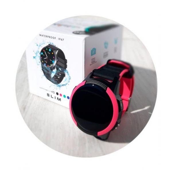 SaveFamily Slim Smartwatch para Nios 4G GPS Rosa - Reloj inteligente