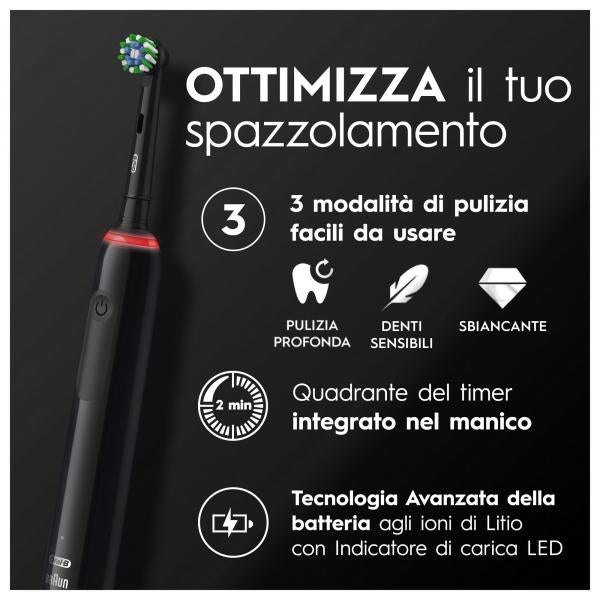 Cepillo Eléctrico Oral-B Pro 3 3000 CrossAction Negro Edition