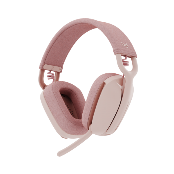 Logitech Zone Vibe 100 Headset full size Bluetooth wireless rose