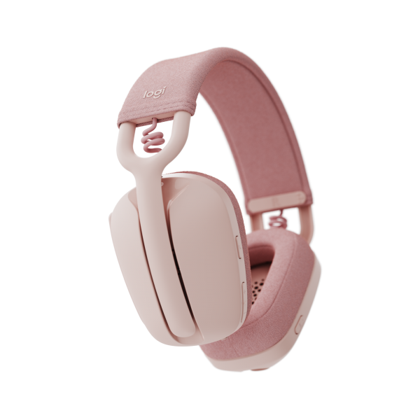 Logitech Zone Vibe 100 Headset full size Bluetooth wireless rose